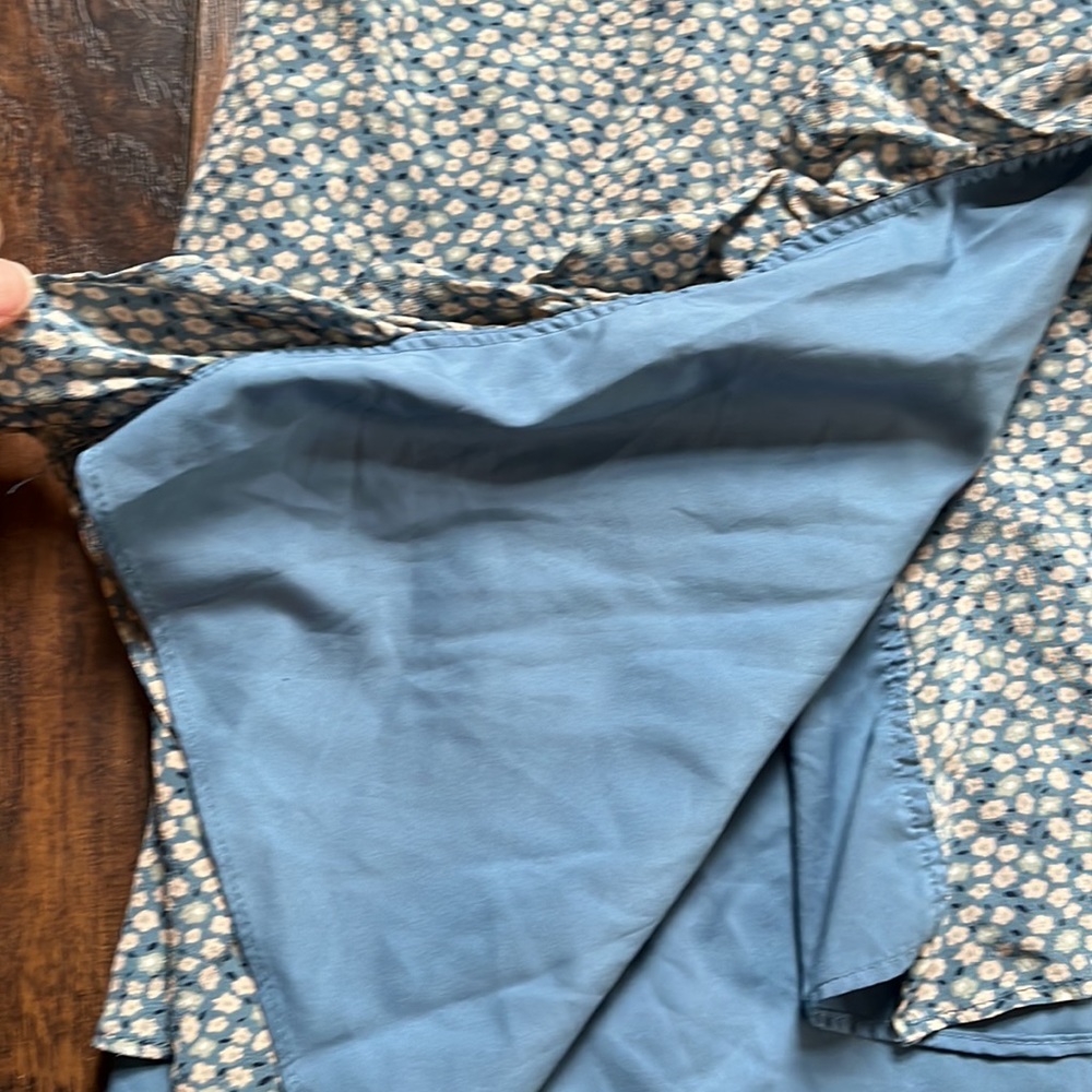 Madewell Silk Ruffle-Edge Wrap Bitsy Floral Dress - Picture 9 of 10